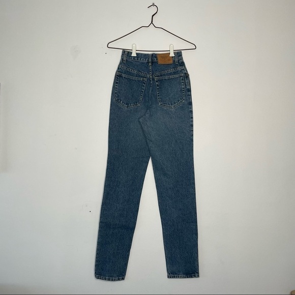 ALFRED Sung Blue Denim High Waisted Straight Leg Mom Jeans - Picture 5 of 13